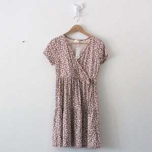 NWT Dee Elly Floral Faux Wrap Dress L1212